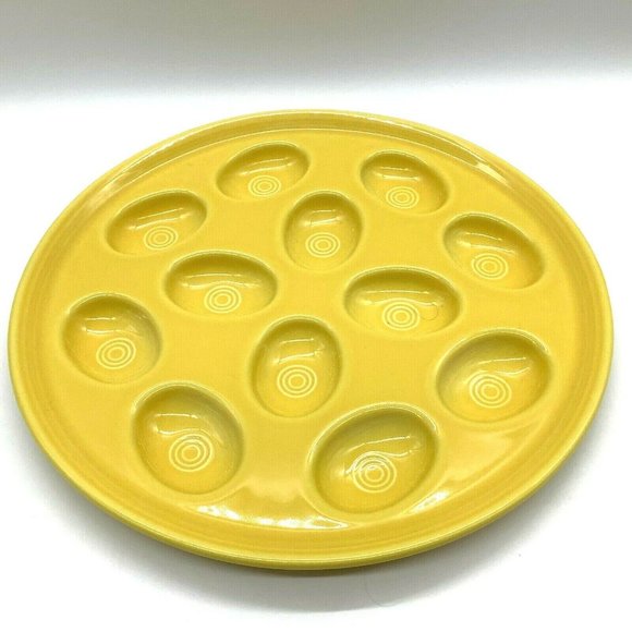Fiesta Yellow Egg Platter - Picture 2 of 11